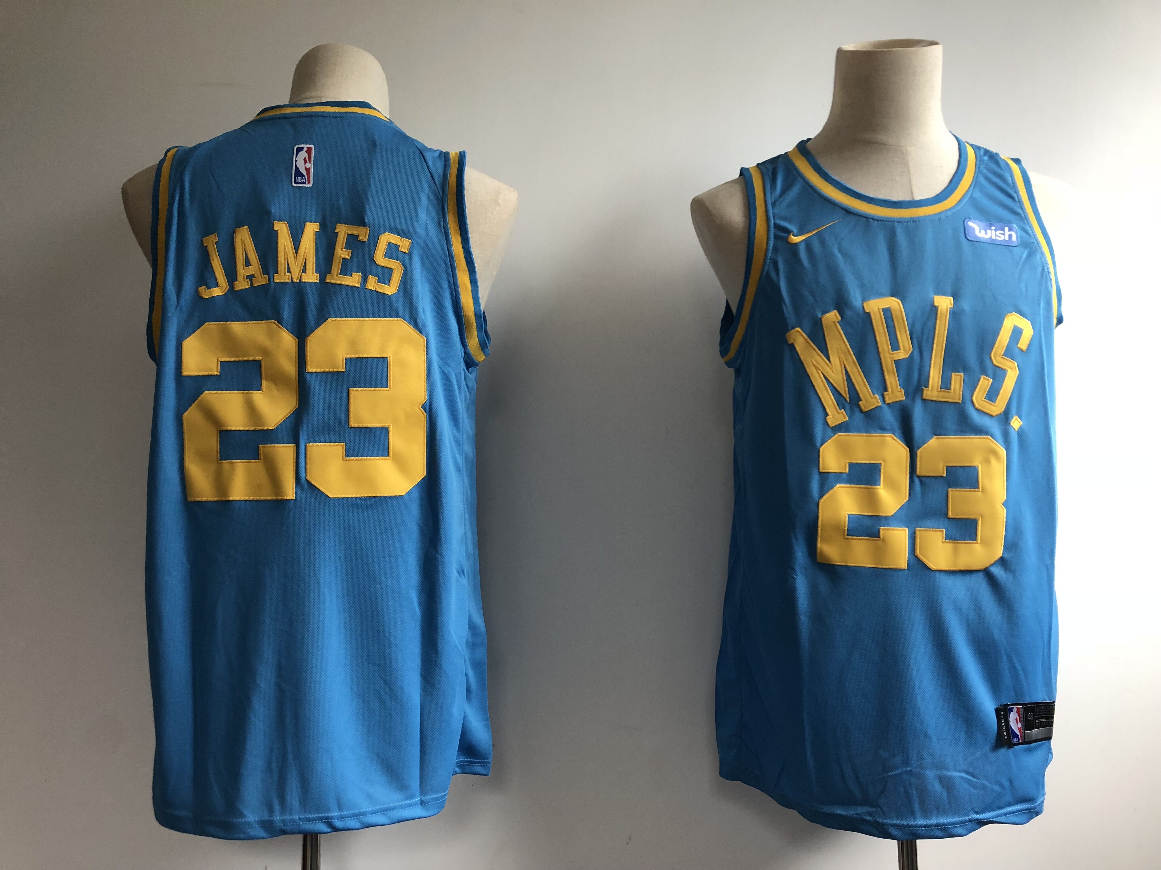 Men Los Angeles Lakers #23 James light Blue Nike Game NBA Jerseys->los angeles lakers->NBA Jersey